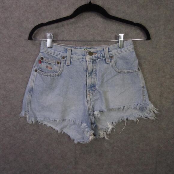 Mudd Pants - Mudd Jeans Shorts Womens 1 Light Wash High Rise Denim Cutoff Frayed Hem